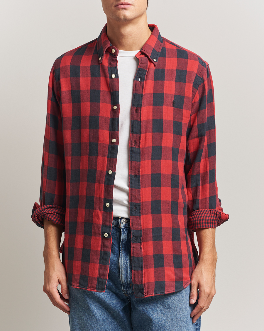 Herren | Hemden | Polo Ralph Lauren | Custom Fit Double Faced Checked Shirt Red/Black