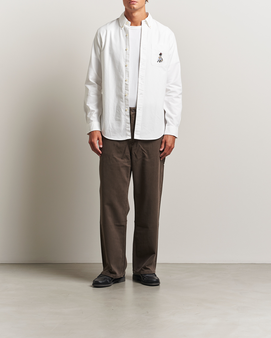 Herren | Hemden | Polo Ralph Lauren | Custom Fit Dog Pocket Oxford Shirt White Black Lab