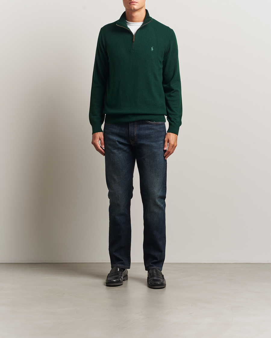 Herren | Pullover | Polo Ralph Lauren | Merino Half-Zip Sweater Moss Agate