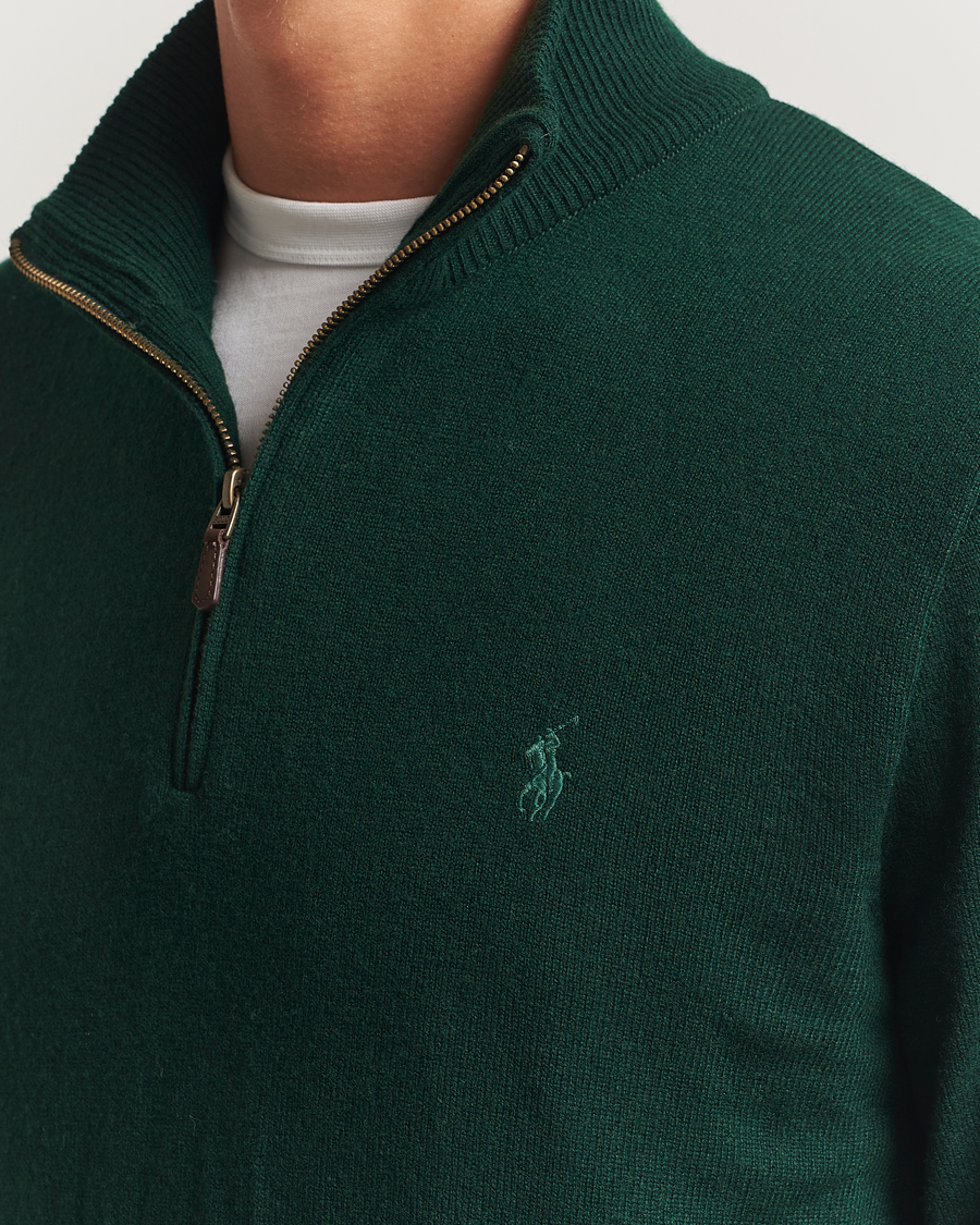 Herren | Pullover | Polo Ralph Lauren | Merino Half-Zip Sweater Moss Agate