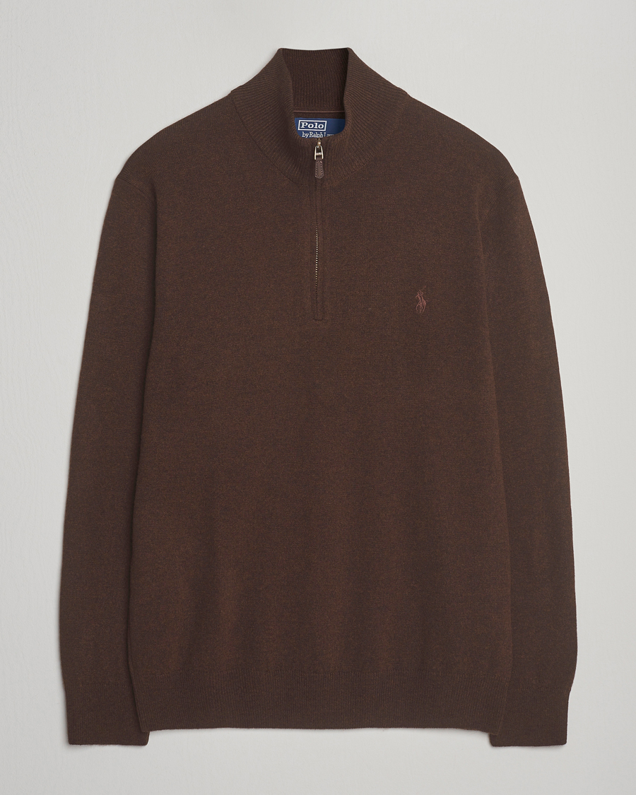 Herren | Pullover | Polo Ralph Lauren | Merino Half-Zip Sweater Cacao Brown Heather