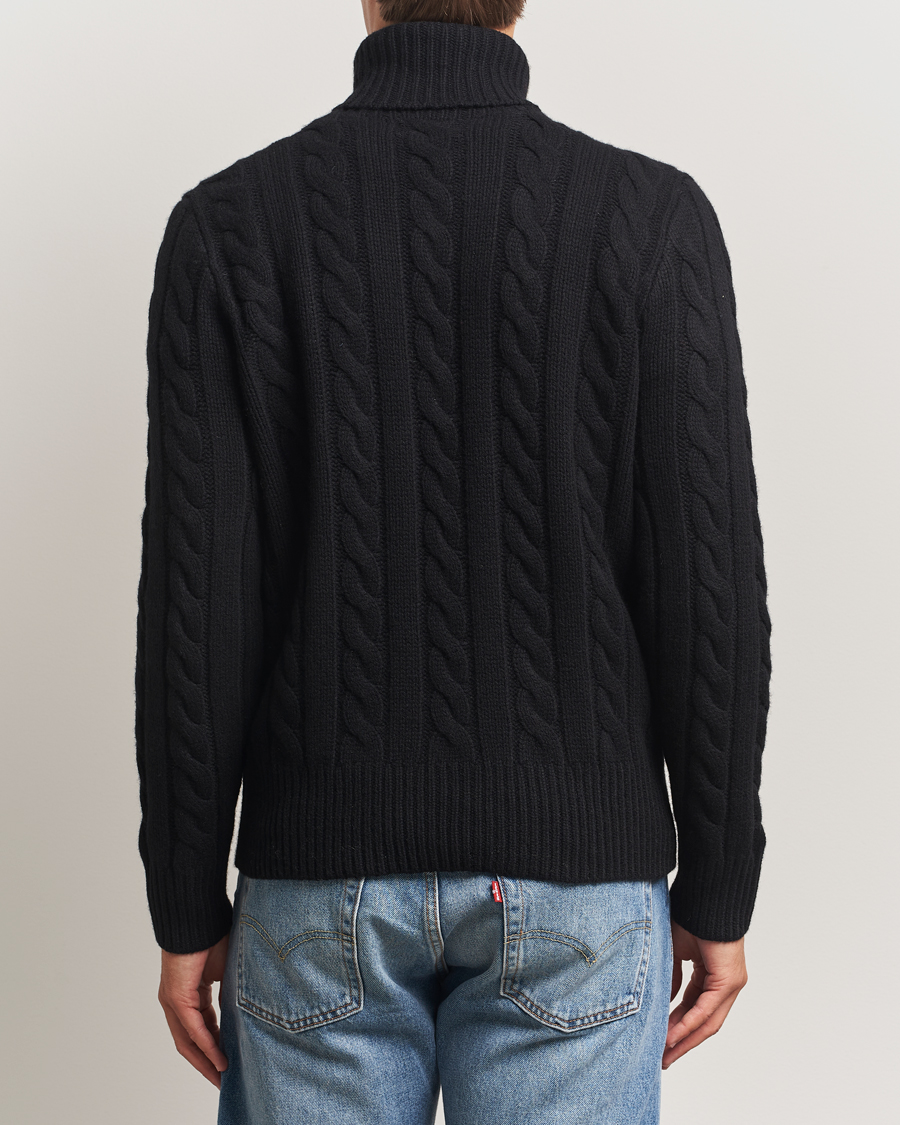 Herren | Pullover | Polo Ralph Lauren | Wool/Cashmere Cable Rollneck Polo Black