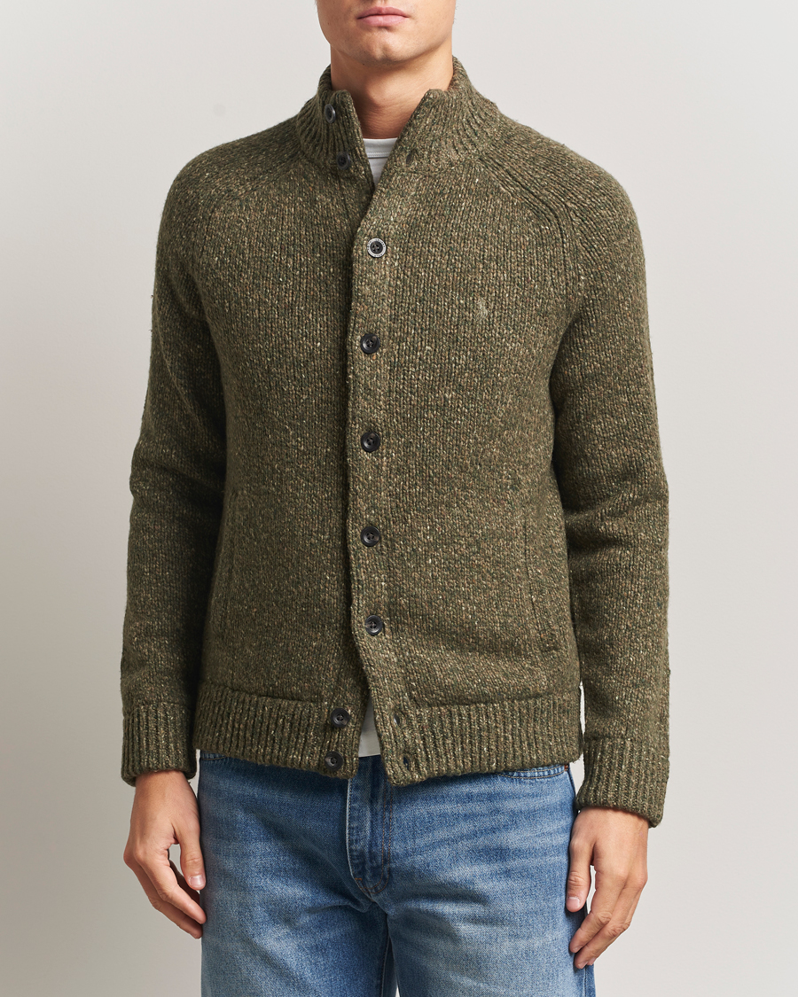 Herren | Pullover | Polo Ralph Lauren | Wool Blend Button Cardigan Olive Marl