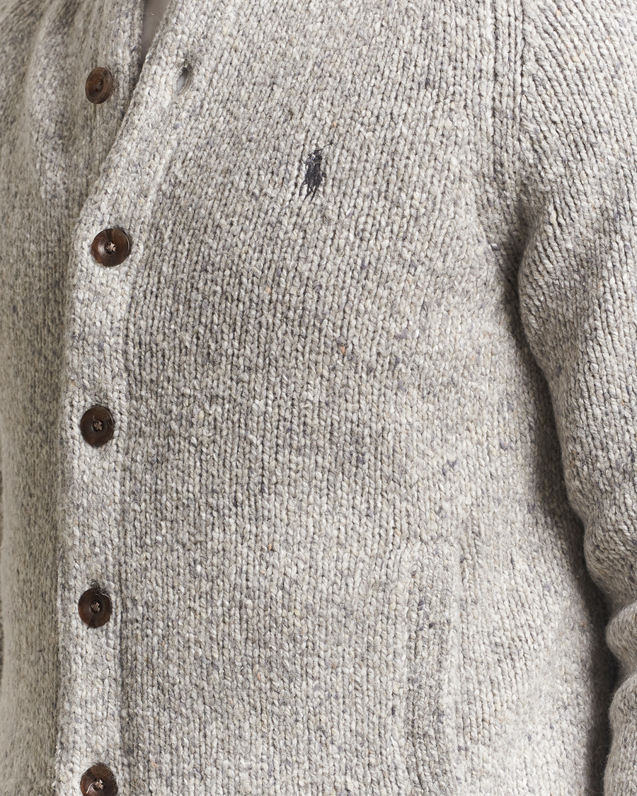 Herren | Pullover | Polo Ralph Lauren | Wool Blend Button Cardigan Grey Marl
