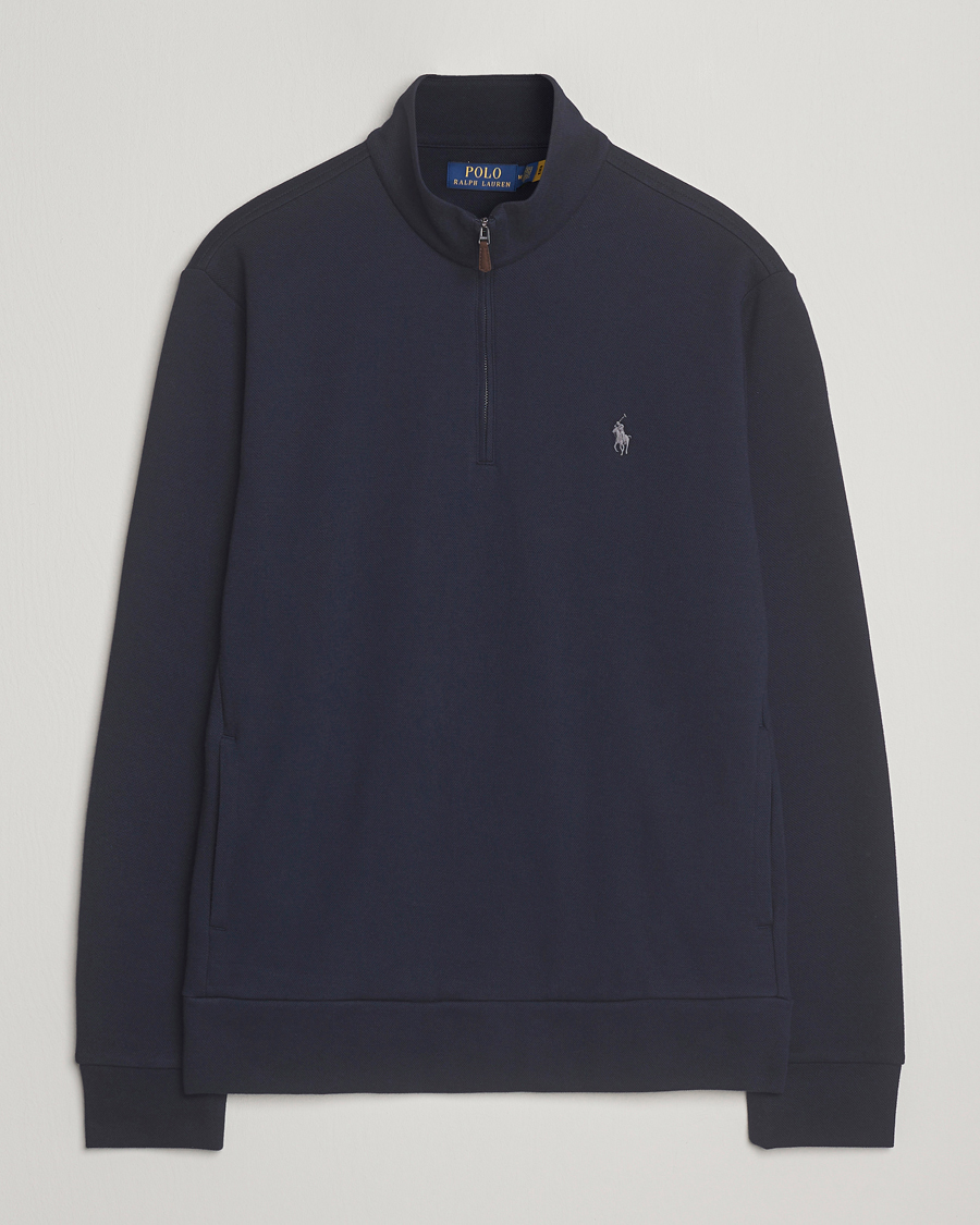 Herren | Pullover | Polo Ralph Lauren | Double Knit Jaquard Half Zip Sweater Aviator Navy