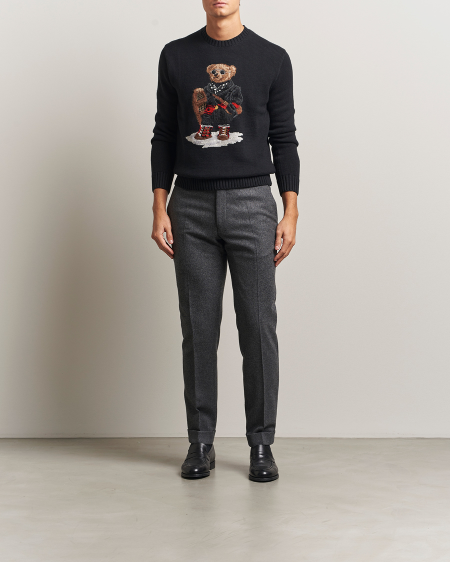 Herren | Pullover | Polo Ralph Lauren | Holiday Bear Cotton Sweater Polo Black
