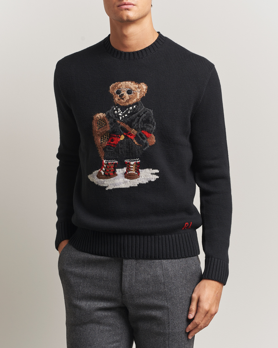 Herren | Pullover | Polo Ralph Lauren | Holiday Bear Cotton Sweater Polo Black