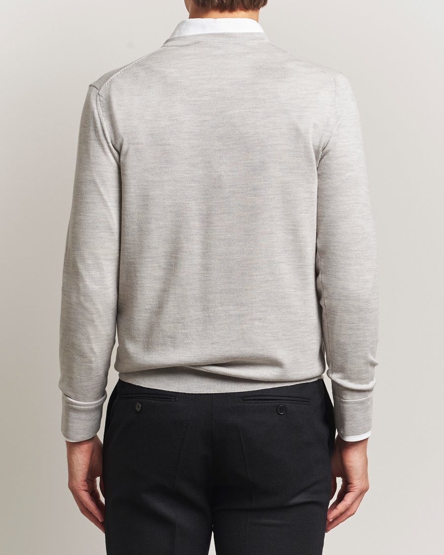 Herren | Pullover | Charles Tyrwhitt | Pure Merino V-Neck Jumper Silver Grey