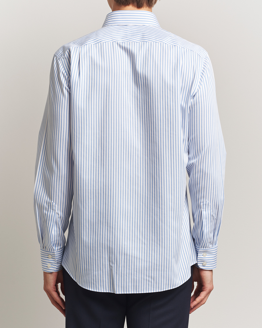 Herren | Hemden | Charles Tyrwhitt | Slim Fit Non Iron Striped Twill Cut Away Shirt White/Sky
