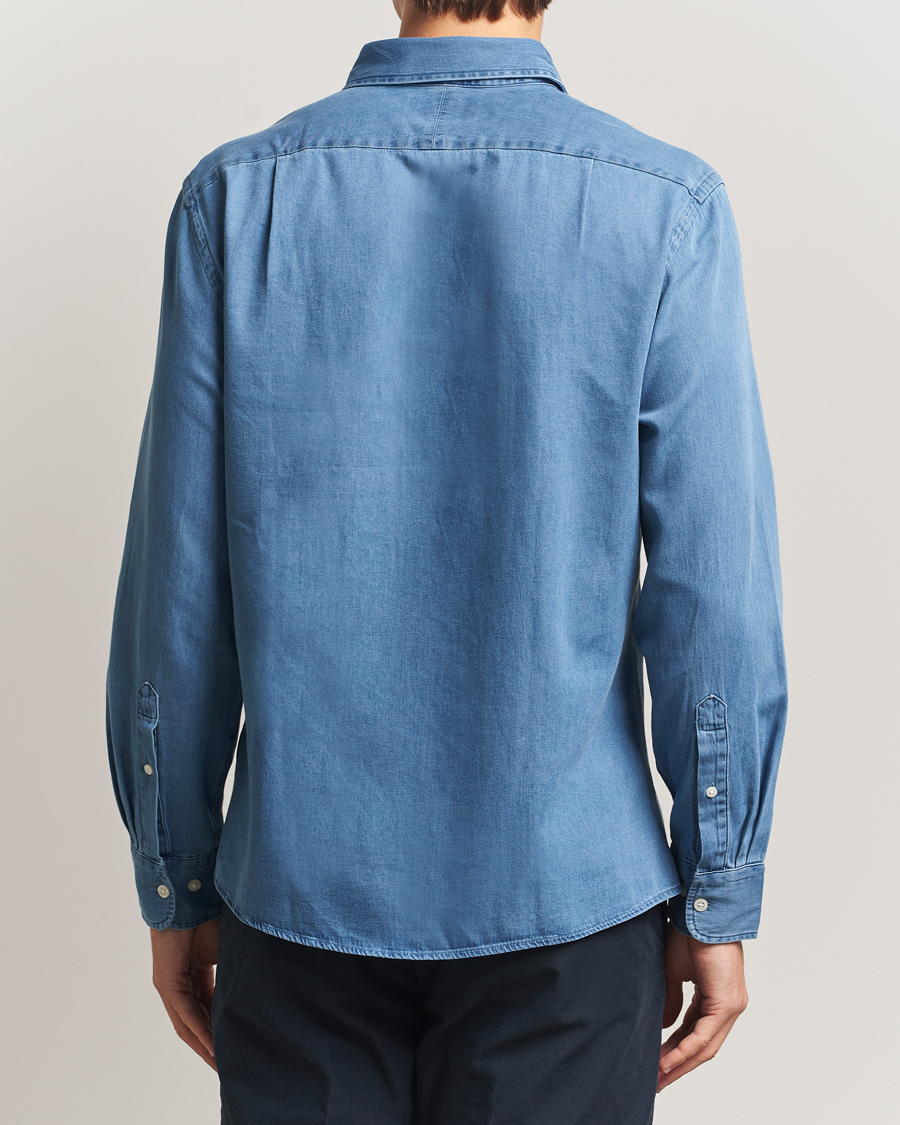 Herren | Hemden | Charles Tyrwhitt | Slim Fit Button Down Denim Shirt Ocean Blue