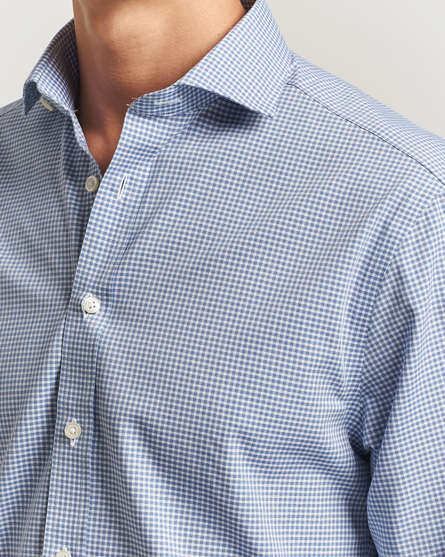 Herren | Hemden | Charles Tyrwhitt | Slim Fit Non Iron Poplin Gingham Shirt Royal Blue