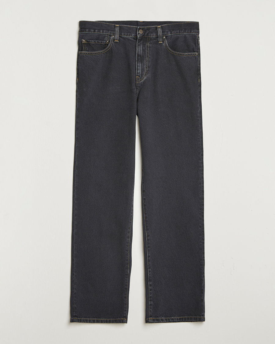Herren | Jeans | Carhartt WIP | Aaron Pant Smith Denim Black Stone Wash