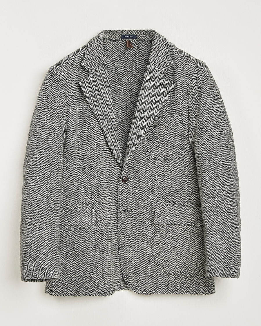 Herren | Sakkos | Drake's | MKVII Wool Herringbone Blazer Grey