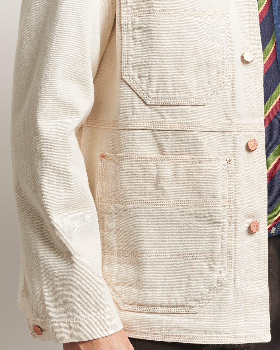 Herren | Jacken | Drake's | Denim Welder Jacket Ecru