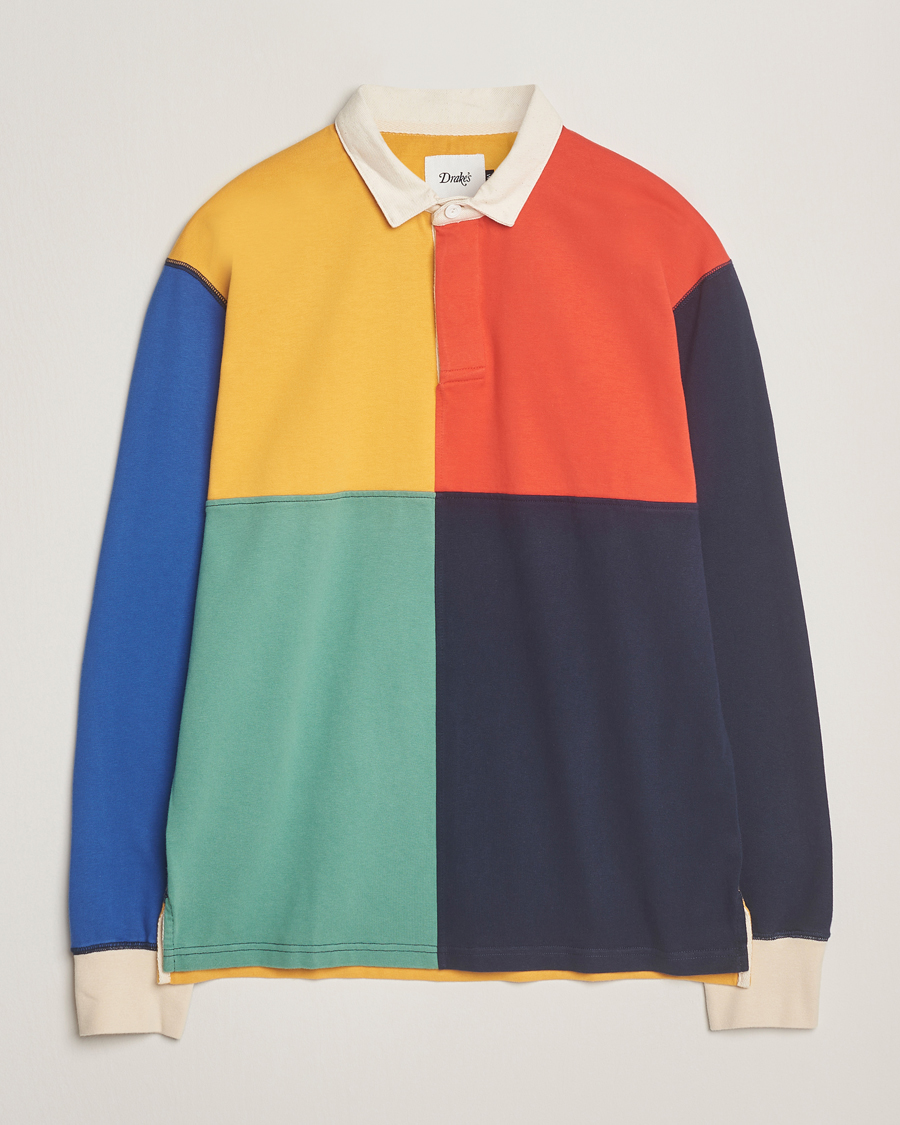 Herren | Pullover | Drake's | Paneled Rugby Shirt Multi