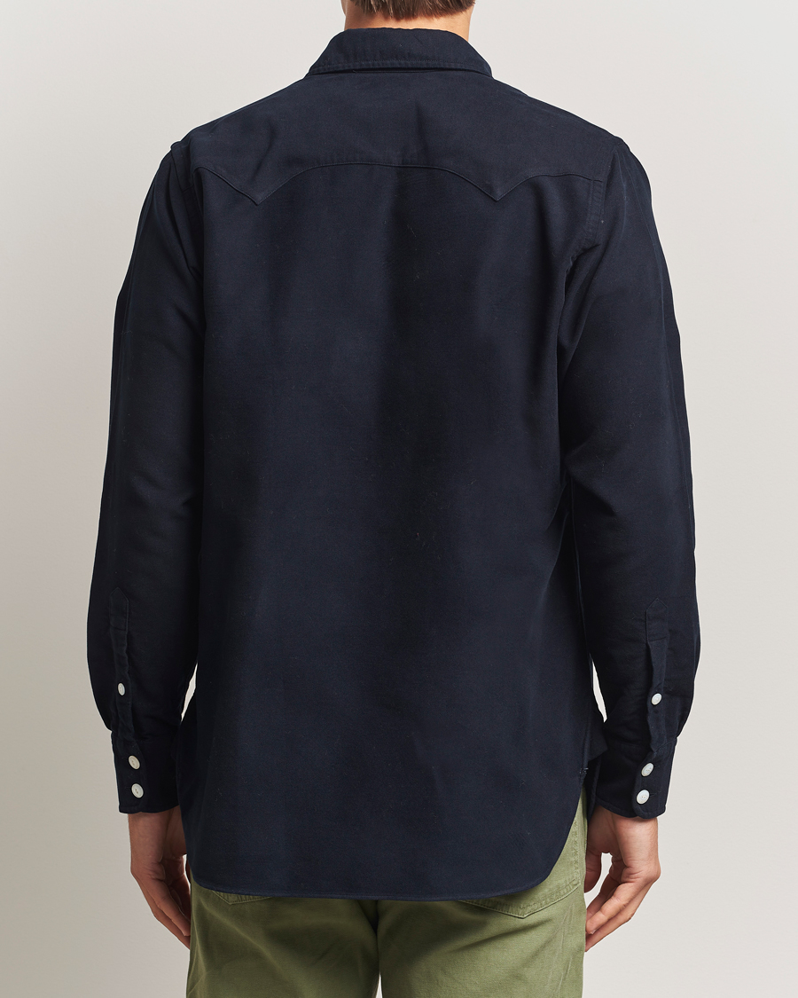 Herren | Hemden | Drake's | Moleskine Western Shirt Navy