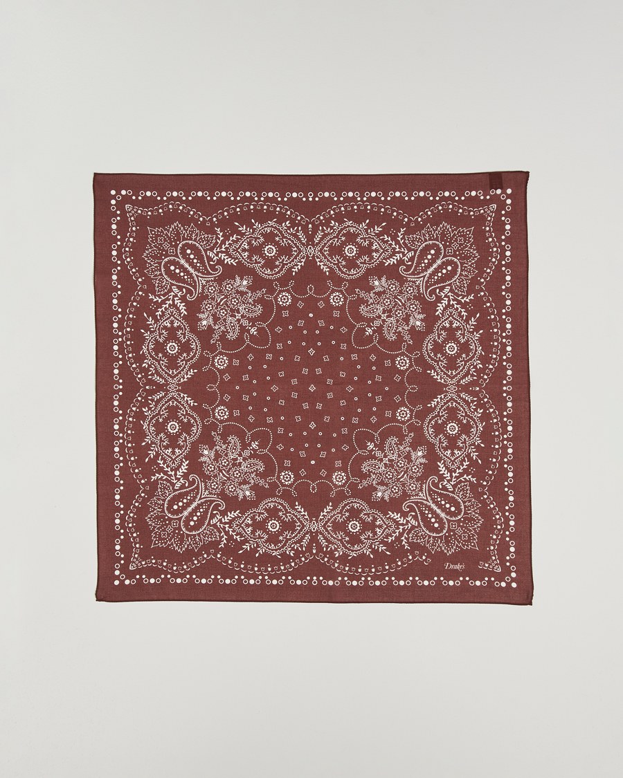 Herren | Drake's Paisley Bandana Red | Drake's | Paisley Bandana Red