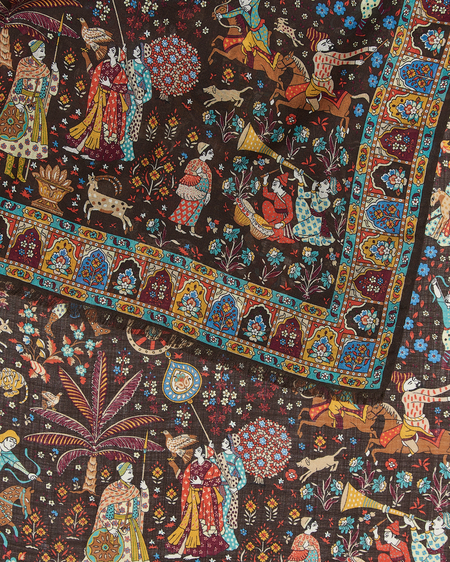 Herren | Drake's Mogul Garden Scarf Brown | Drake's | Mogul Garden Scarf Brown