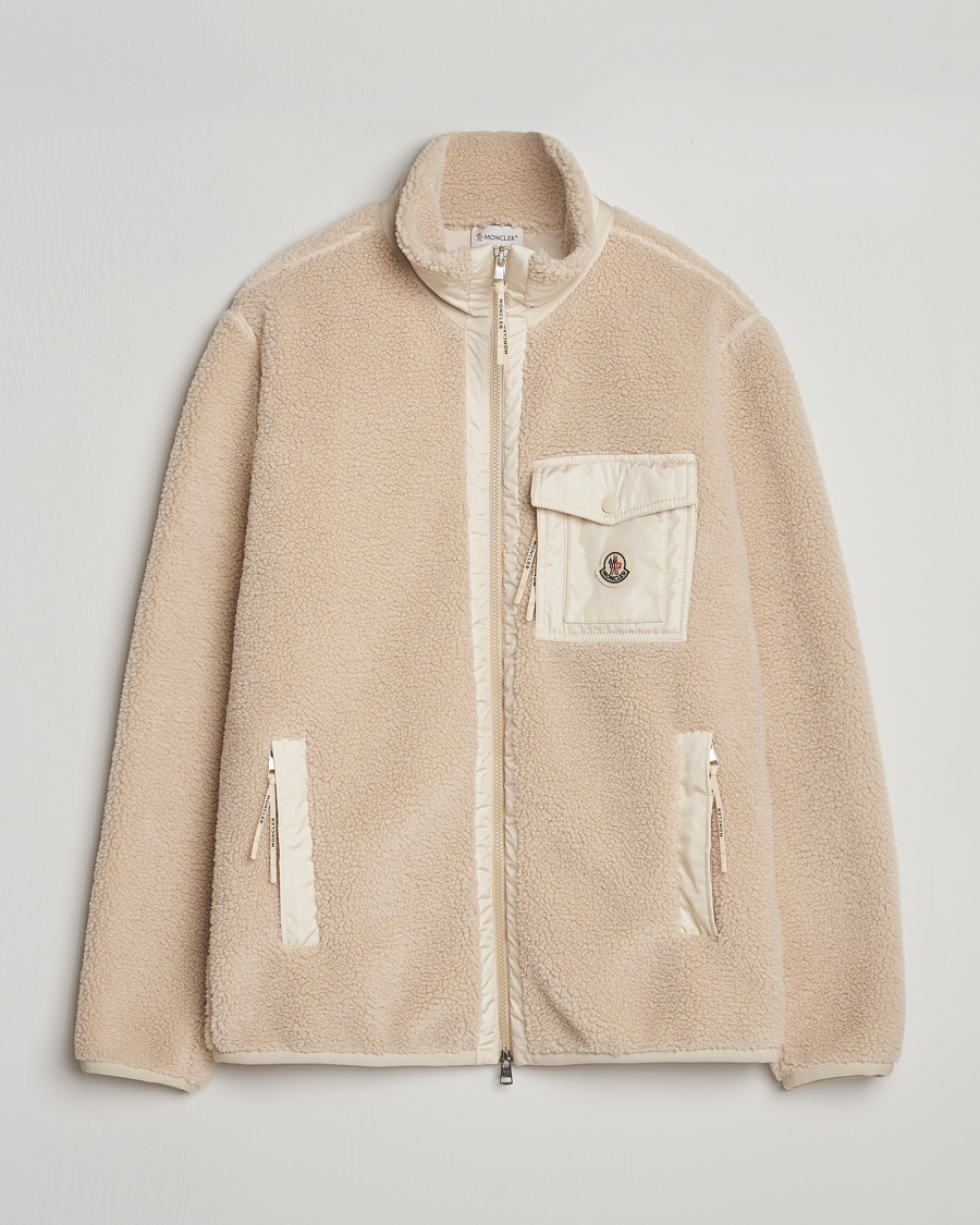 Herren | Pullover | Moncler | Hybrid Fleece Jacket Beige