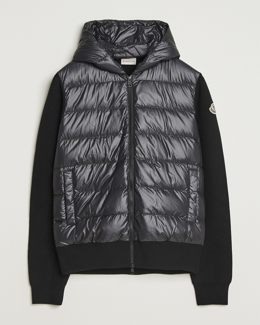 Herren | Pullover | Moncler | Padded Hooded Cardigan Black