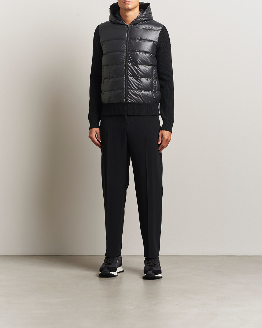 Herren | Pullover | Moncler | Padded Hooded Cardigan Black