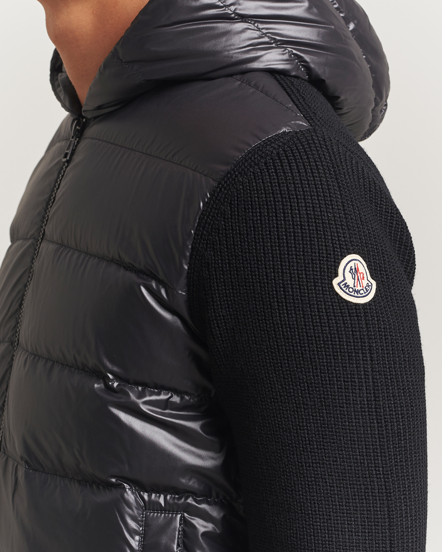 Herren | Pullover | Moncler | Padded Hooded Cardigan Black