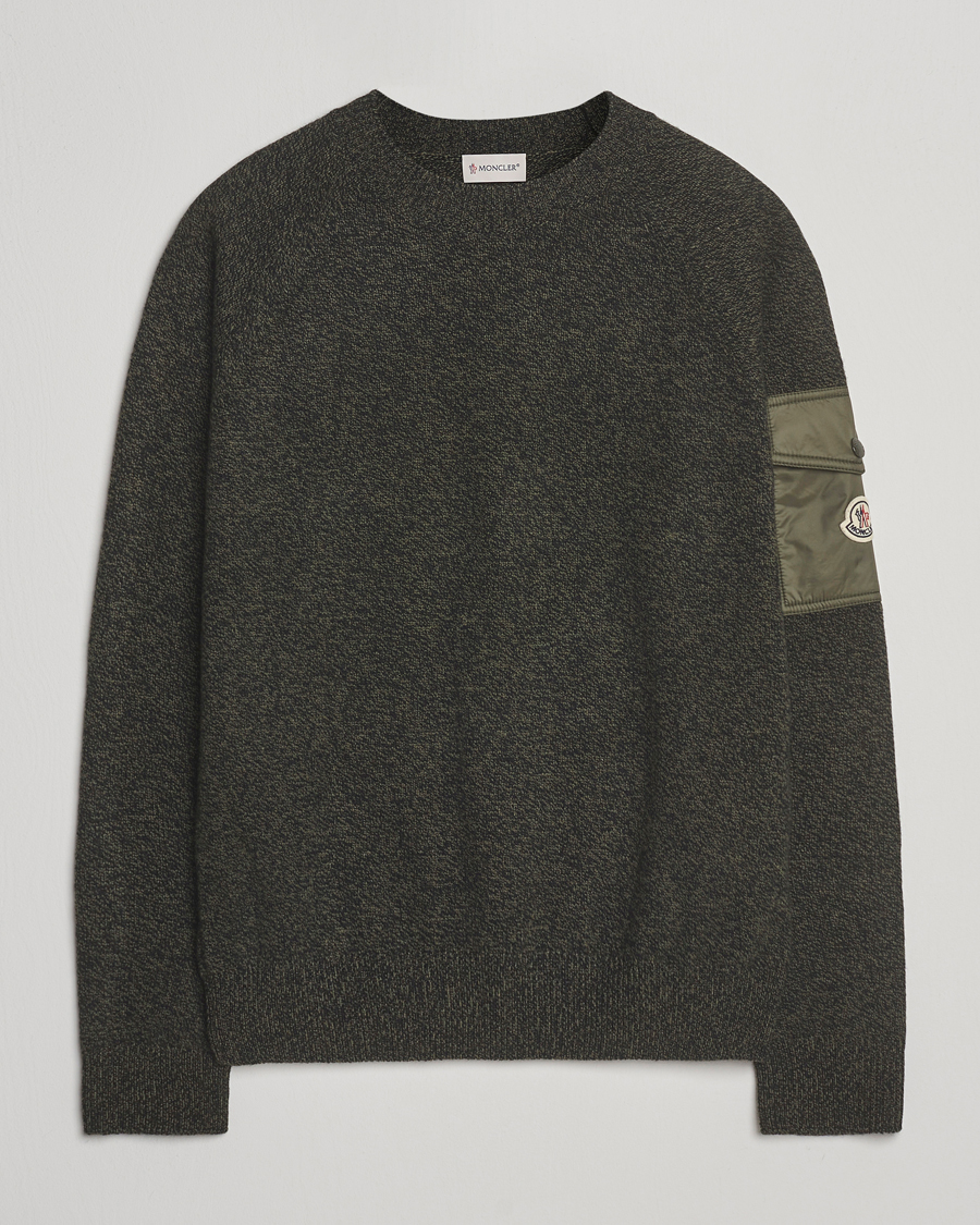 Herren | Pullover | Moncler | Wool Crew Neck Military