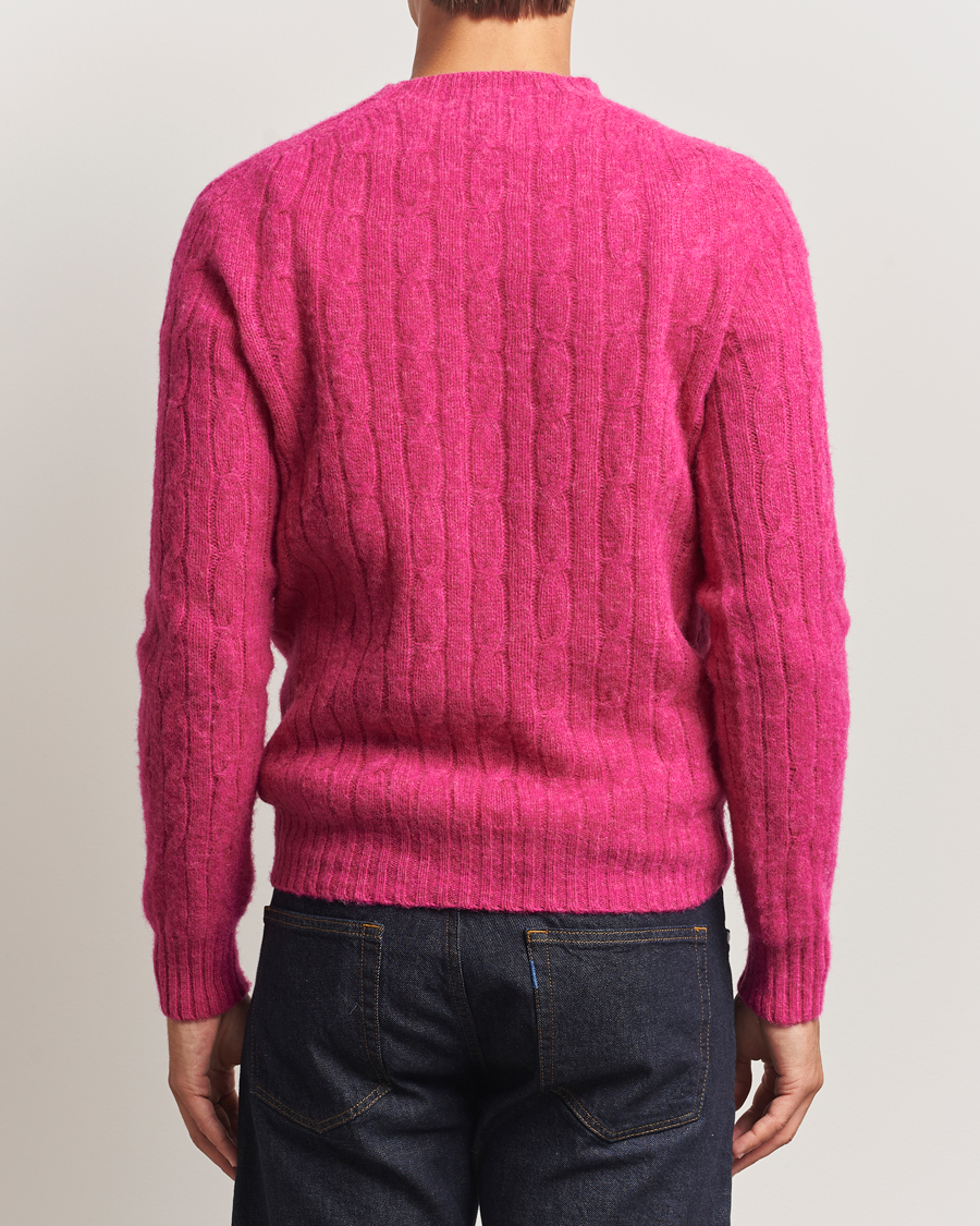 Herren | Pullover | Morris | Brushed Cable Sweater Pink