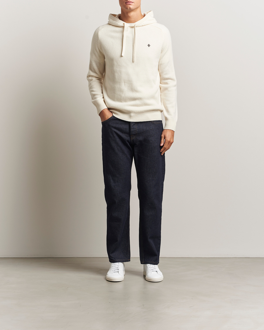 Herren | Pullover | Morris | Hertford Lambswool Hoodie Off White