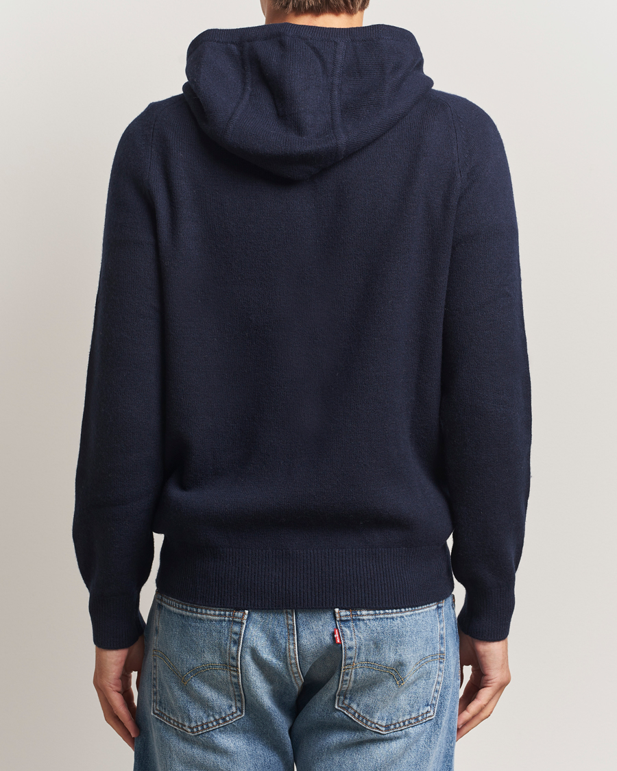 Herren | Pullover | Morris | Hertford Lambswool Hoodie Navy