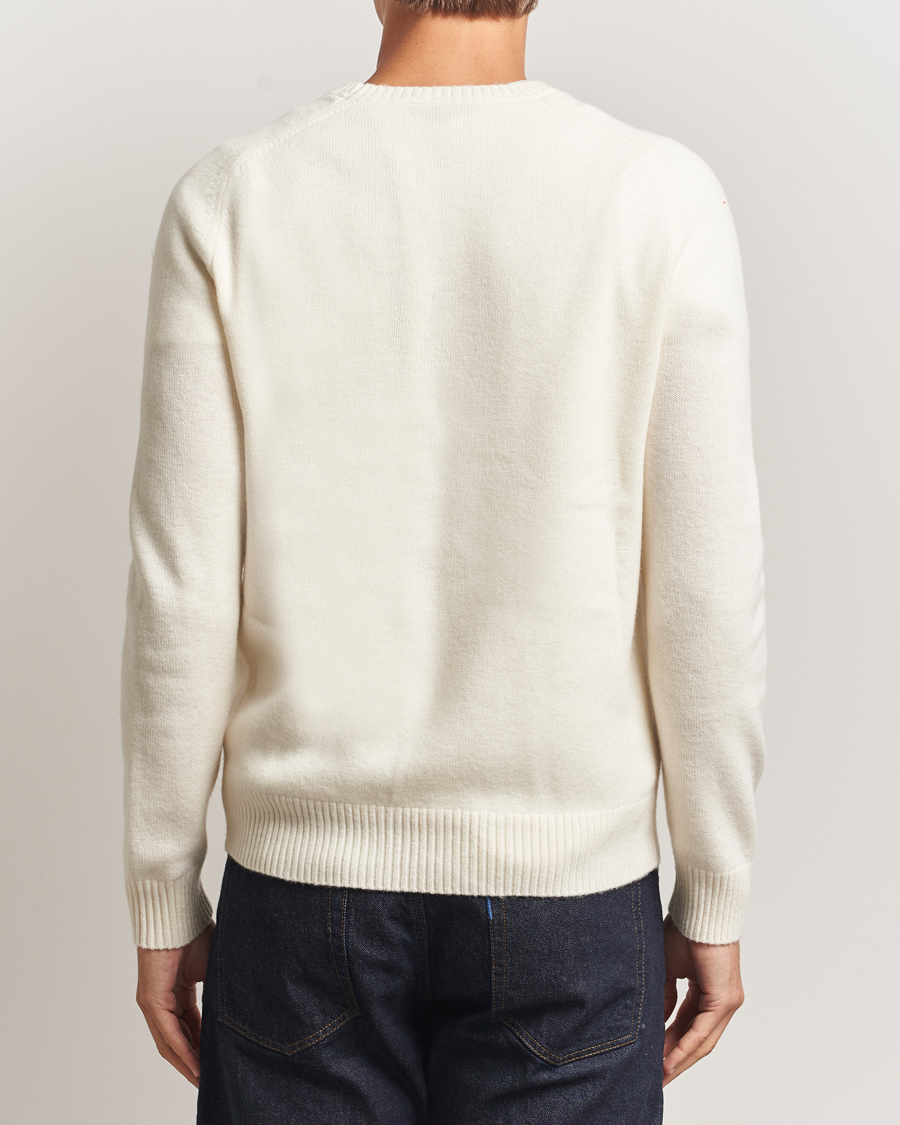 Herren | Pullover | Morris | Hertford Lambswool Merino Crew Neck Off White