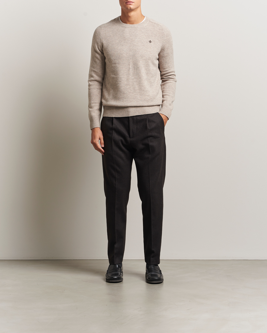 Herren | Jacken | Morris | Hertford Lambswool Merino Crew Neck Khaki