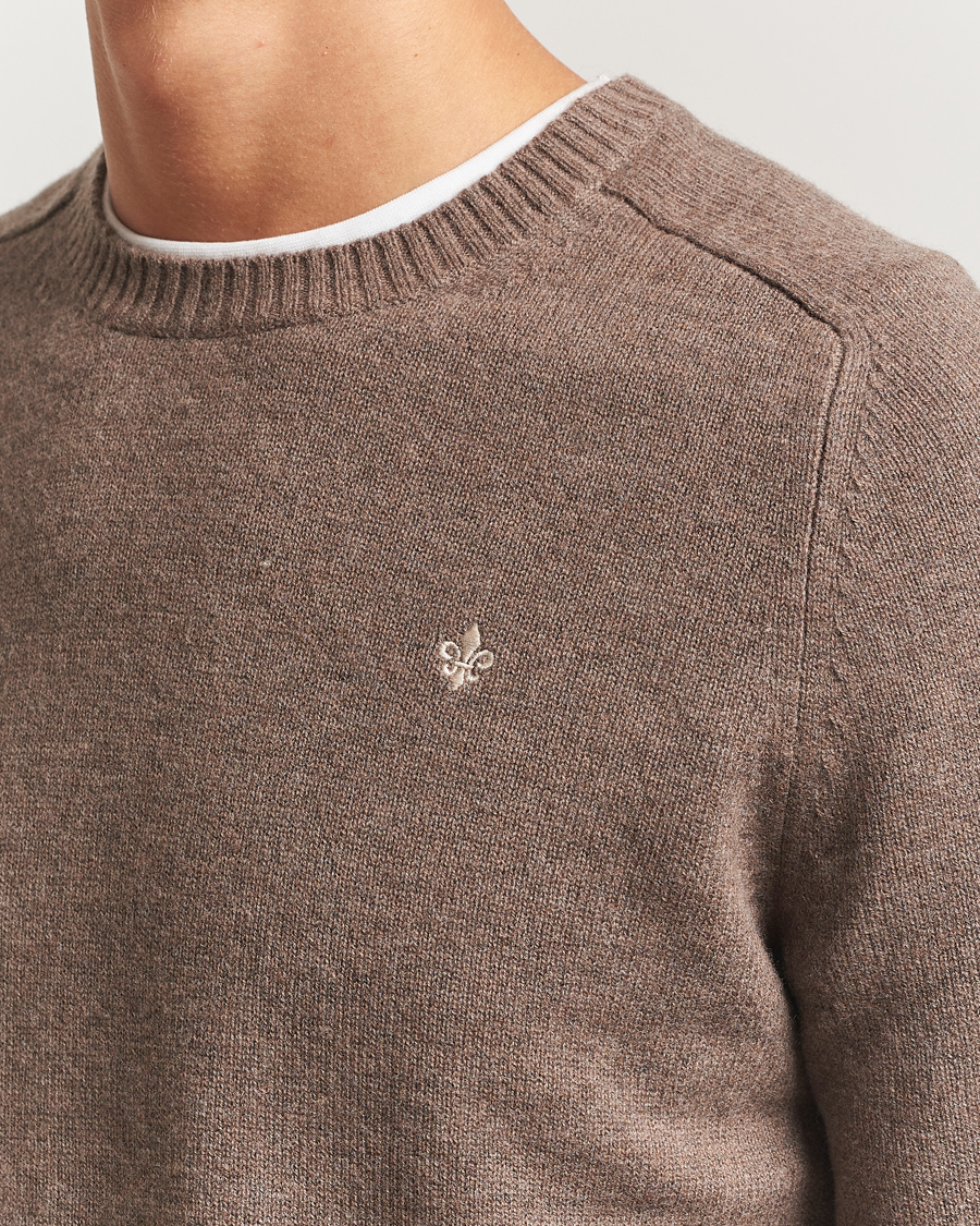 Herren | Pullover | Morris | Hertford Lambswool Merino Crew Neck Brown
