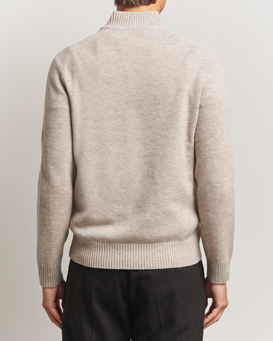 Herren | Pullover | Morris | Hertford Lambswool Merino Half Zip Khaki