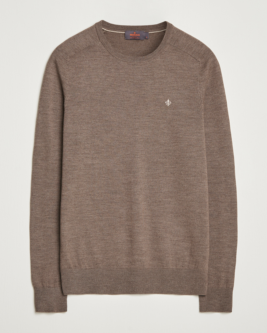 Herren | Pullover | Morris | Merino Oneck Light Brown