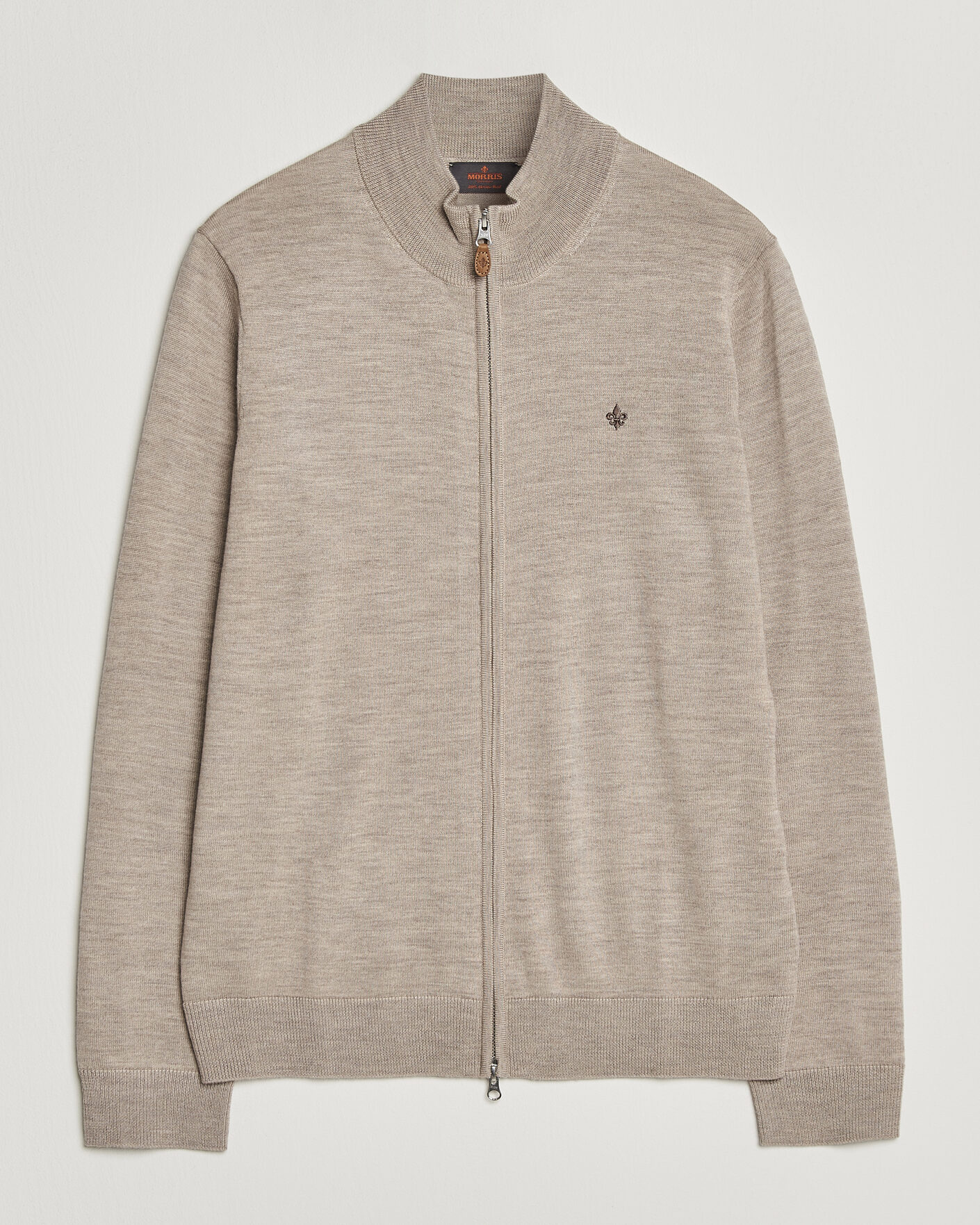 Herren | Pullover | Morris | Merino Full Zip Cardigan Khaki