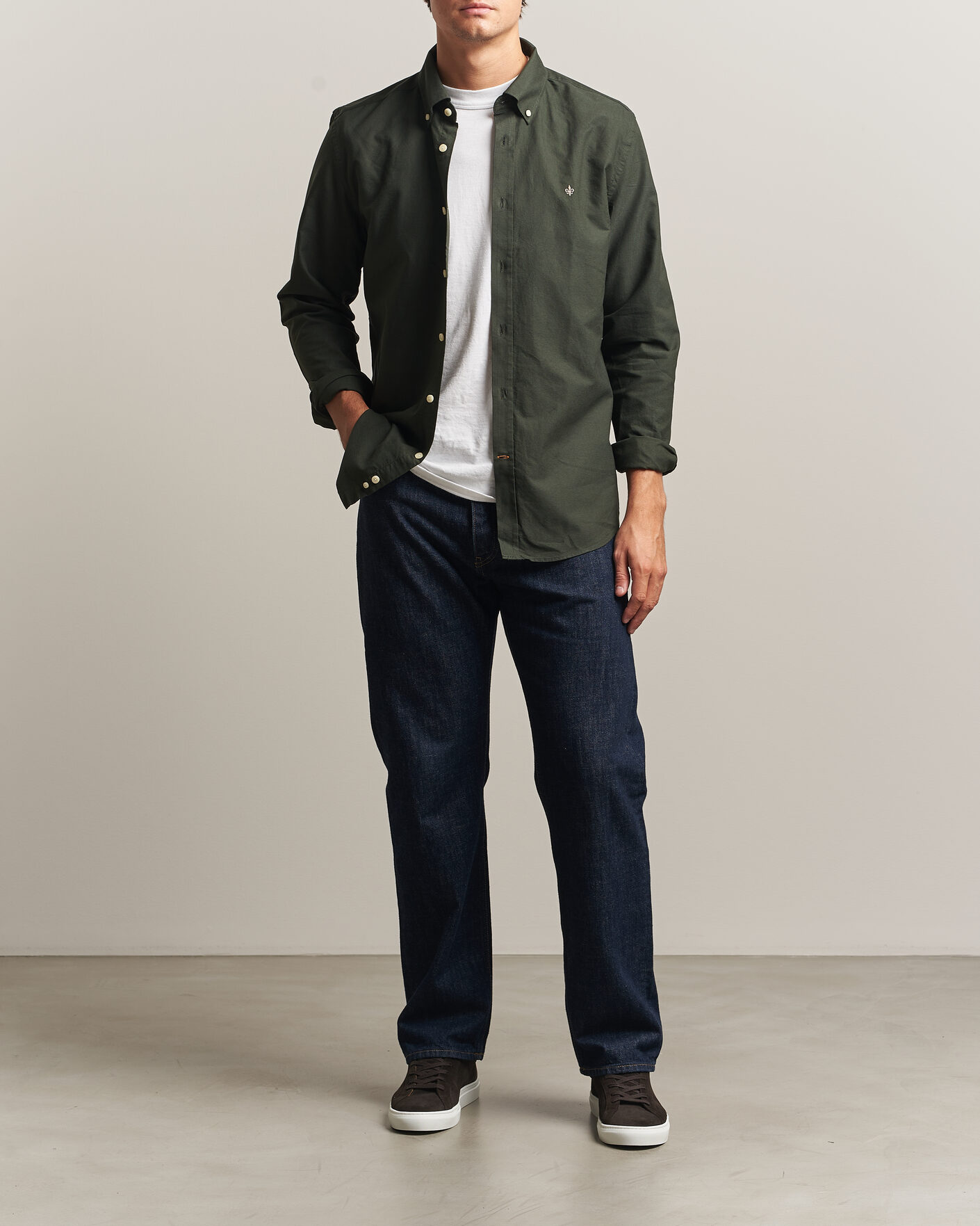 Herren | Pullover | Morris | Douglas Oxford Shirt Olive