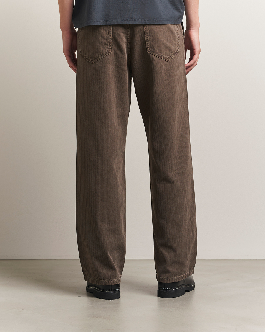 Herren | Hosen | Jeanerica | Genua Herringbone Twill Chino Brown