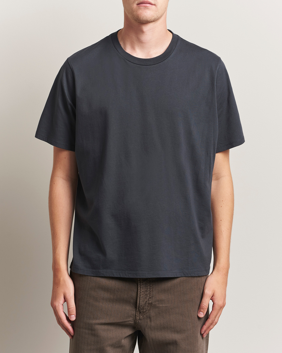 Herren | T-Shirts | Jeanerica | Delon Crew Neck T-Shirt Blue Grey