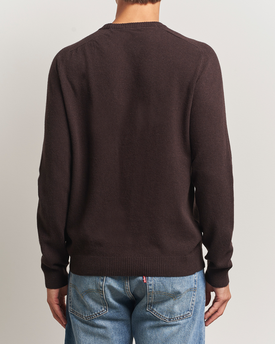 Herren | Pullover | KnowledgeCotton Apparel | Lambswool Roundneck Chocolate