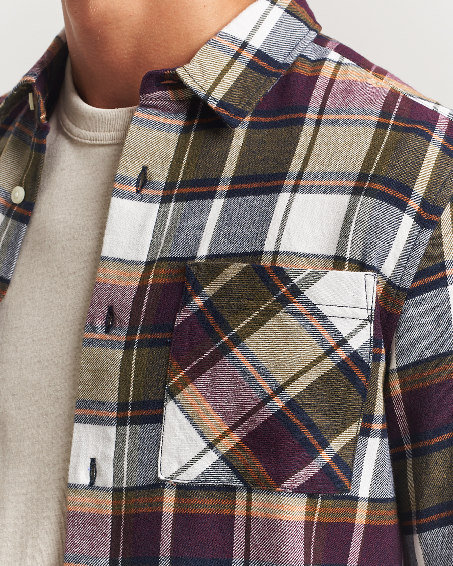 Herren | Hemden | KnowledgeCotton Apparel | Cotton Checked Flannel Shirt Green
