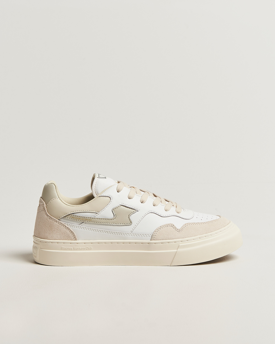 Herren | Sneaker | Stepney Workers Club | Pearl S-Strike Leather/Suede Mix Sneaker Spring White