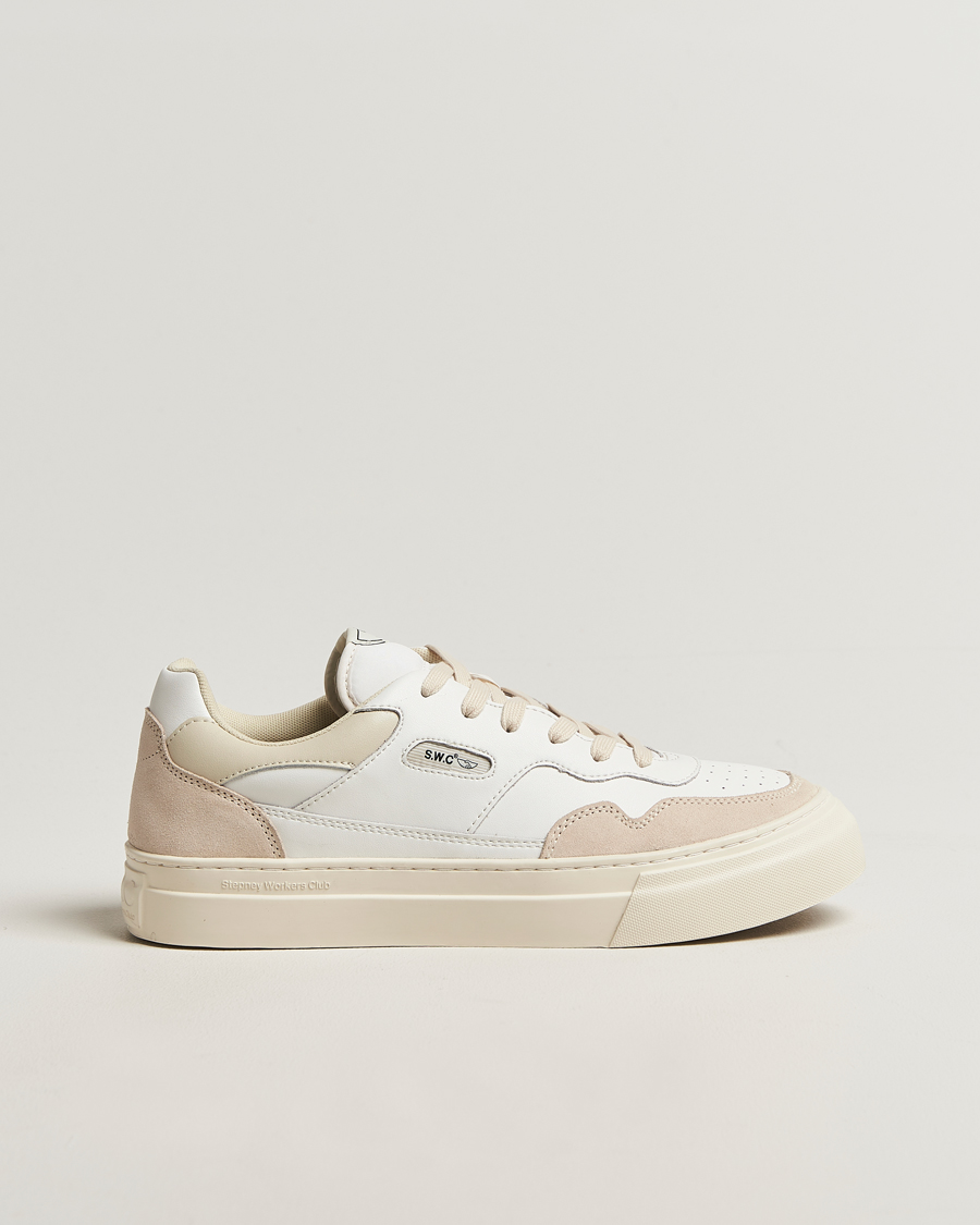 Herren | Sneaker | Stepney Workers Club | Pearl Leather/Suede Mix Sneaker Spring White