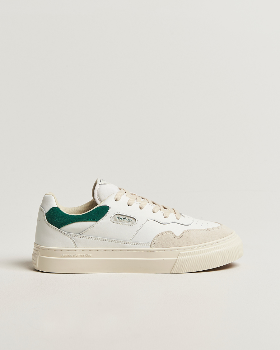 Herren | Sneaker | Stepney Workers Club | Pearl Leather/Suede Mix Sneaker White Green