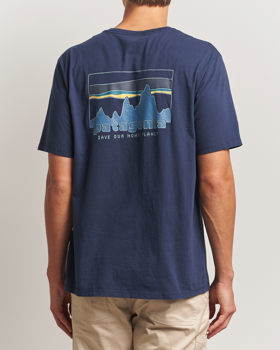 Herren | T-Shirts | Patagonia | 73 Skyline Organic T-Shirt New Navy