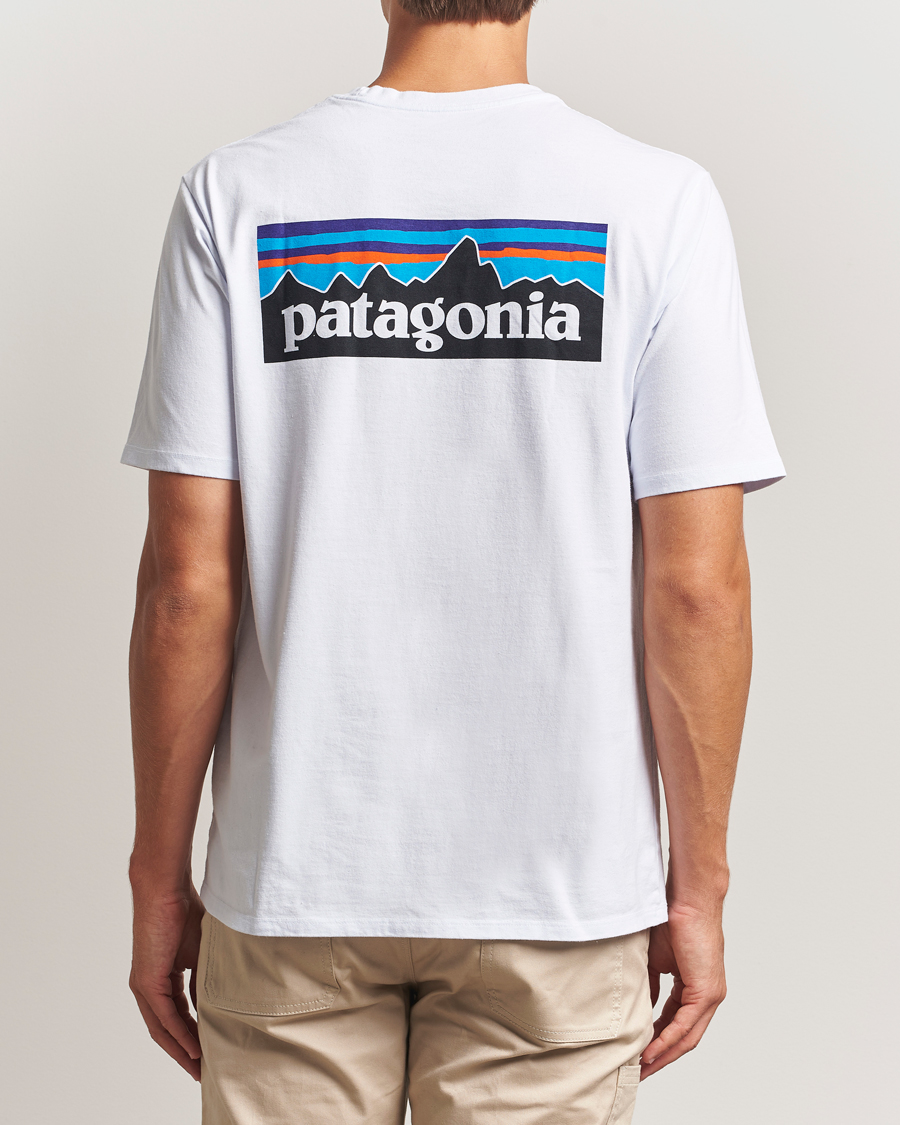 Herren | T-Shirts | Patagonia | P-6 Logo T-Shirt White