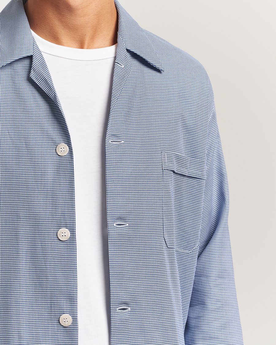 Herren | Schlafanzüge & Bademäntel | Derek Rose | Checked Cotton Pyjama Set Navy