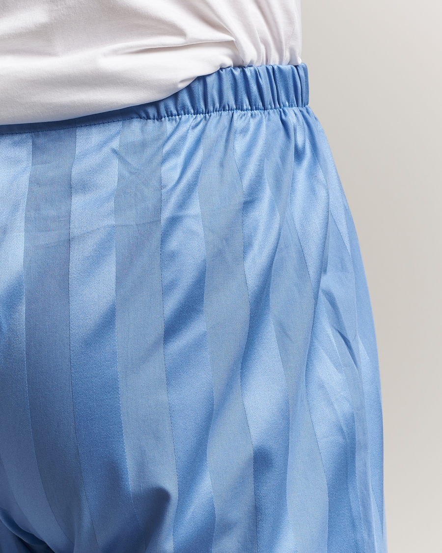Herren | Schlafanzüge & Bademäntel | Derek Rose | Striped Cotton Satin Pyjama Set French Blue