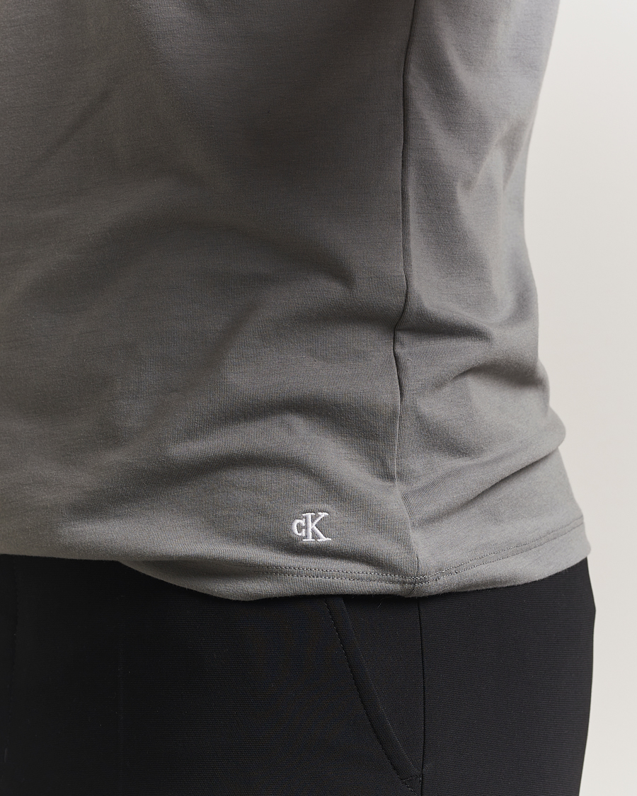 Herren | T-Shirts | Calvin Klein | 3-Pack Cotton Stretch Crew Neck T-Shirt Grey/White/Blue