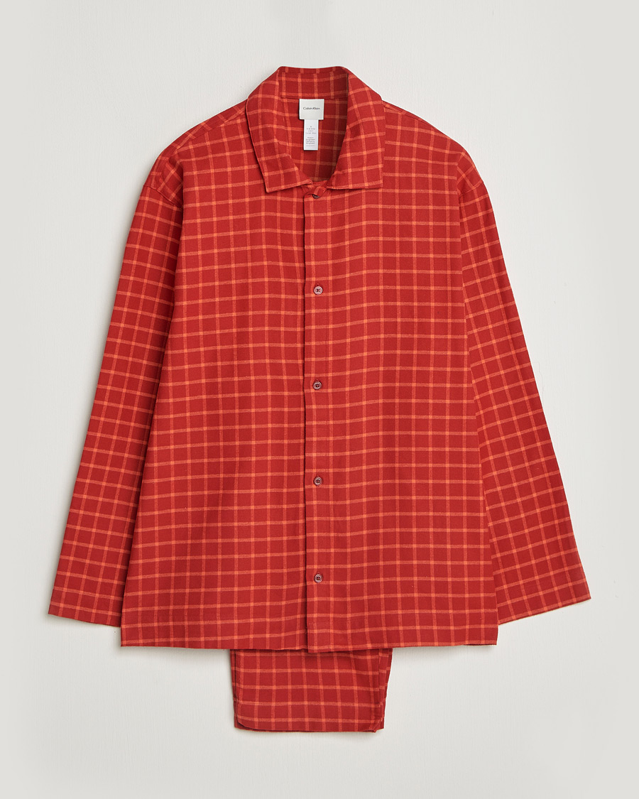 Herren | Schlafanzüge & Bademäntel | Calvin Klein | Flannel Pyjama Set Red